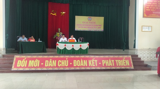 Đại hội đại biểu Hội nông dân xã Quảng Phúc lần thứ nhất nhiệm kỳ 2023 - 2028